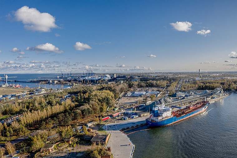 Widok z góry na Port Gdańsk