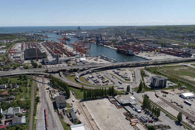 Widok na Port Gdynia z góry