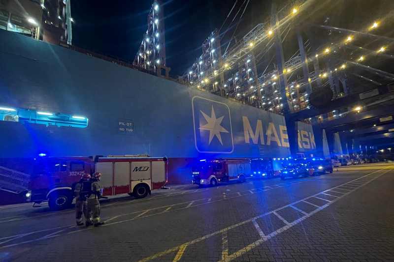 Statek Majestic Maersk w Porcie Gdańsk.