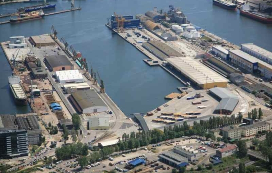 Terminal portowy OT Port Gdynia widziany z góry